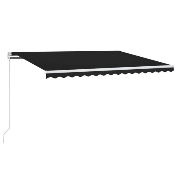 vidaXL Copertină retractabilă manual cu LED, antracit, 400x350 cm