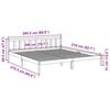 vidaXL Cadru pat foarte lung fără saltea alb 200x210 cm lemn masiv pin