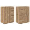 vidaXL Bufeturi CORONA 2 buc. Stejar Artizanal 59 x 39 x 80 cm