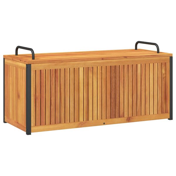 vidaXL Cutie perne de exterior 110x45x42/53cm lemn masiv acacia/oțel
