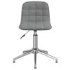 vidaXL Scaun de birou pivotant, gri deschis, material textil