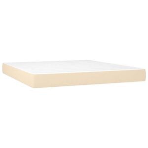 vidaXL Saltea cu arcuri buzunar, fermitate medie, crem, 160x200x20 cm, textil