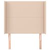 vidaXL Tăblie pat cu aripioare cappuccino 103x16x118/128 cm piele eco