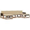 vidaXL Set de canapele de exterior 6 buc. Natural și Bej