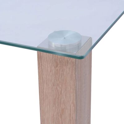 vidaXL Masă din sticla pentru bucătărie, 120x60x75 cm