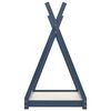 vidaXL Cadru pat de copii, gri, 70 x 140 cm, lemn masiv de pin