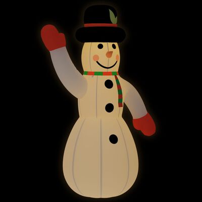 vidaXL Om de zăpadă gonflabil pentru Crăciun, cu LED-uri, 1000 cm