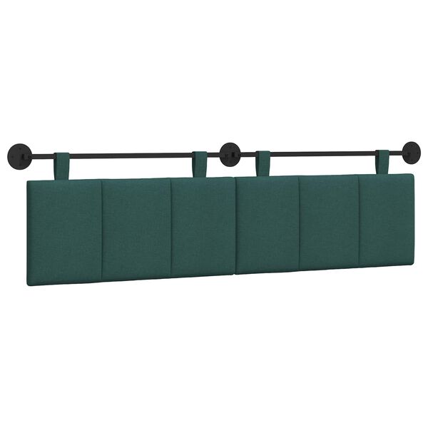 vidaXL Cap de pat suspendat Verde &icirc;nchis 170 x 55 x 5 cm țesătură