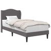 vidaXL Cadru de pat cu headboard Gri 100 x 200 cm Piele artificială
