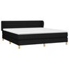 vidaXL Pat box spring cu saltea, negru, 180x200 cm, catifea