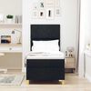 vidaXL Pat cu arcuri cu saltea cu headboard Negru 80 x 200 cm țesătură