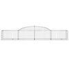 vidaXL Coșuri gabion arcuite, 7 buc., 300x50x40/60 cm, fier galvanizat