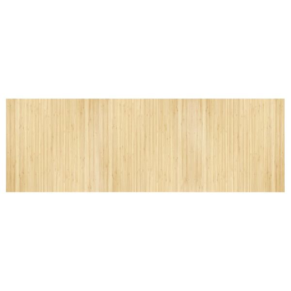 vidaXL Covor dreptunghiular, natural deschis, 100x300 cm, bambus