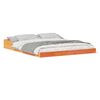 vidaXL Cadru de pat Maroniu cerat 140 x 210 cm Lemn de pin masiv