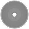 vidaXL Chiuvetă baie lux gri deschis mat 40x15 cm ceramică rotund
