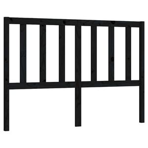 vidaXL Tăblie de pat, negru, 126x4x100 cm, lemn masiv de pin