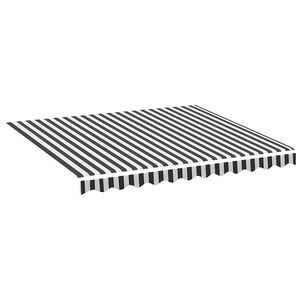 vidaXL P&acirc;nză de rezervă copertină, antracit și alb, 300x250 cm, poliester