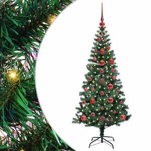 vidaXL Pom de Crăciun artificial pre-iluminat cu 150 LED Verde 120 cm