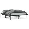 vidaXL Cadru pat metalic, negru, 140x190 cm