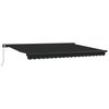 Copertină retractabilă Antracit și gri 400 &times; 300 cm P&acirc;nză și Aluminiu