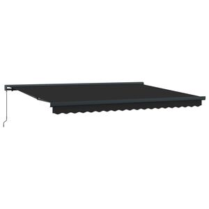 Copertină retractabilă Antracit și gri 400 &times; 300 cm P&acirc;nză și Aluminiu