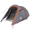 vidaXL Cort de camping tunel 2 persoane, gri/portocaliu, impermeabil