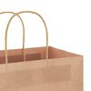 vidaXL Pungi de hârtie 50 buc cu mânere maro 26x12x35 cm