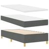 vidaXL Pat cu arcuri cu saltea cu headboard Gri 80 x 200 cm țesătură