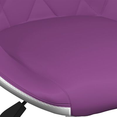 vidaXL Scaun de bucătărie, violet şi alb, piele ecologică