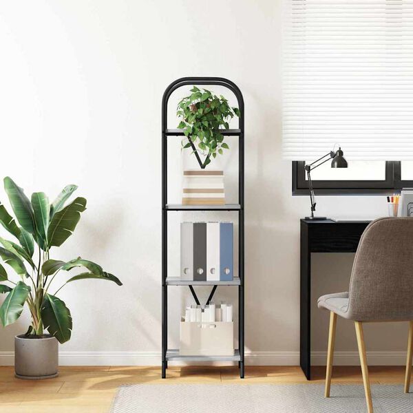 vidaXL Raft pentru cărți Gri Sonoma 40 x 30 x 146 cm Lemn compozit