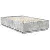 vidaXL Cadru de pat Gri din beton 135 x 190 cm Lemn compozit