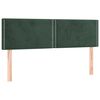 vidaXL Pat box spring cu saltea, verde &icirc;nchis, 140x190 cm, catifea