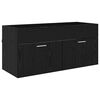 vidaXL Dulap de Baie Stejar Negru 100 x 38,5 x 46 cm Lemn compozit