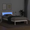 vidaXL Cadru de pat cu headboard Alb 90 x 190 cm Lemn de pin masiv