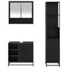 vidaXL Set de mobilier pentru baie 3 pcs Stejar Negru Lemn compozit