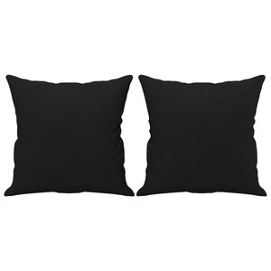 vidaXL Perne decorative, 2 buc., negru, 40x40 cm, microfibră
