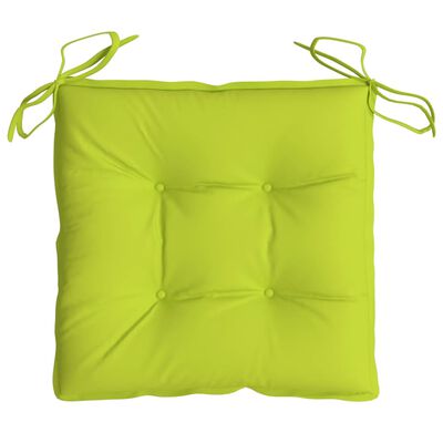 vidaXL Perne de scaun, 4 buc., verde aprins, 40 x 40 x 7 cm, textil