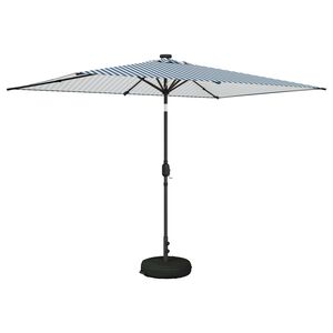 vidaXL Parasol de grădină cu lumini LED și bază 2 x 3 m Poliester