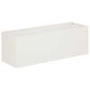 vidaXL Vază pentru Grădină Alb 40 x 20 x 20 cm Oțel laminat la rece