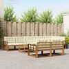 vidaXL Set de canapele de exterior cu pernă 9 pcs Natural și Crem