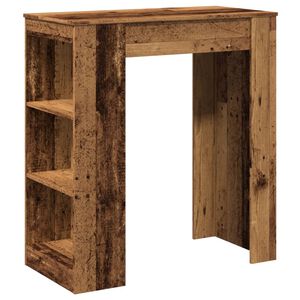 vidaXL Masă bar cu rafturi, lemn vechi, 95x47x103,5 cm, lemn prelucrat