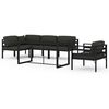 vidaXL Set mobilier de grădină cu perne, 6 piese, antracit, aluminiu
