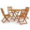 vidaXL Set mobilier grădină, pliabil, 5 piese, lemn masiv acacia