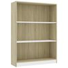 vidaXL Bibliotecă, alb și stejar Sonoma, 80 x 24 x 108 cm, PAL