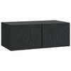 vidaXL Oglindă TV montată pe perete 98 x 31 cm Negru Lemn prelucrat