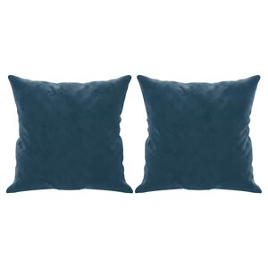 vidaXL Perne decorative, 2 buc., albastru, 40x40 cm, catifea