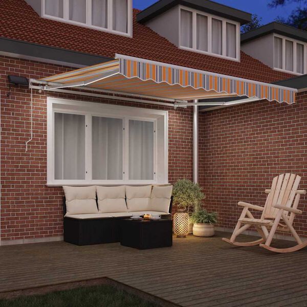vidaXL Cortina Retractabilă Manual Multicolour 350 x 250 cm