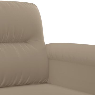 vidaXL Canapea cu 3 locuri, gri taupe, 180 cm, țesătură microfibră