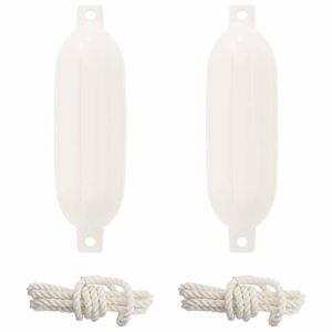 vidaXL Fendere pentru Barca 2 buc. &Oslash; 16 x 58 cm Alb PVC