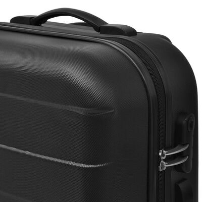 vidaXL Set valize rigide, negru, 3 buc., 45,5/55/66 cm